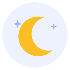 睡眠のイメージ(月と星)