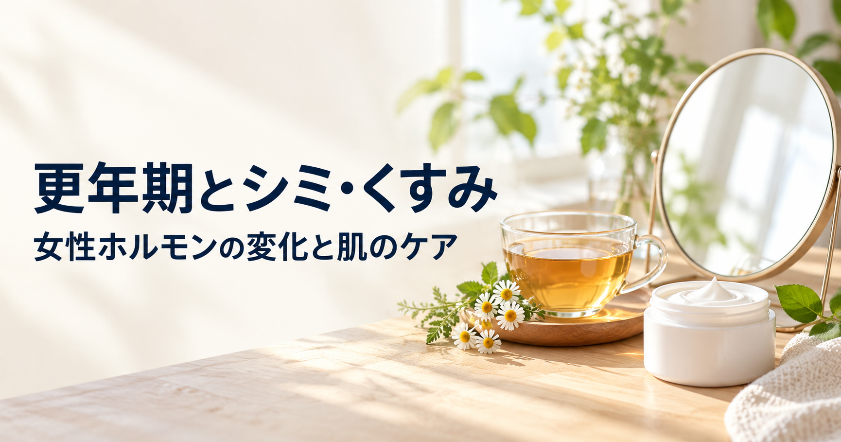 更年期の肌の変化について考えるイメージ
