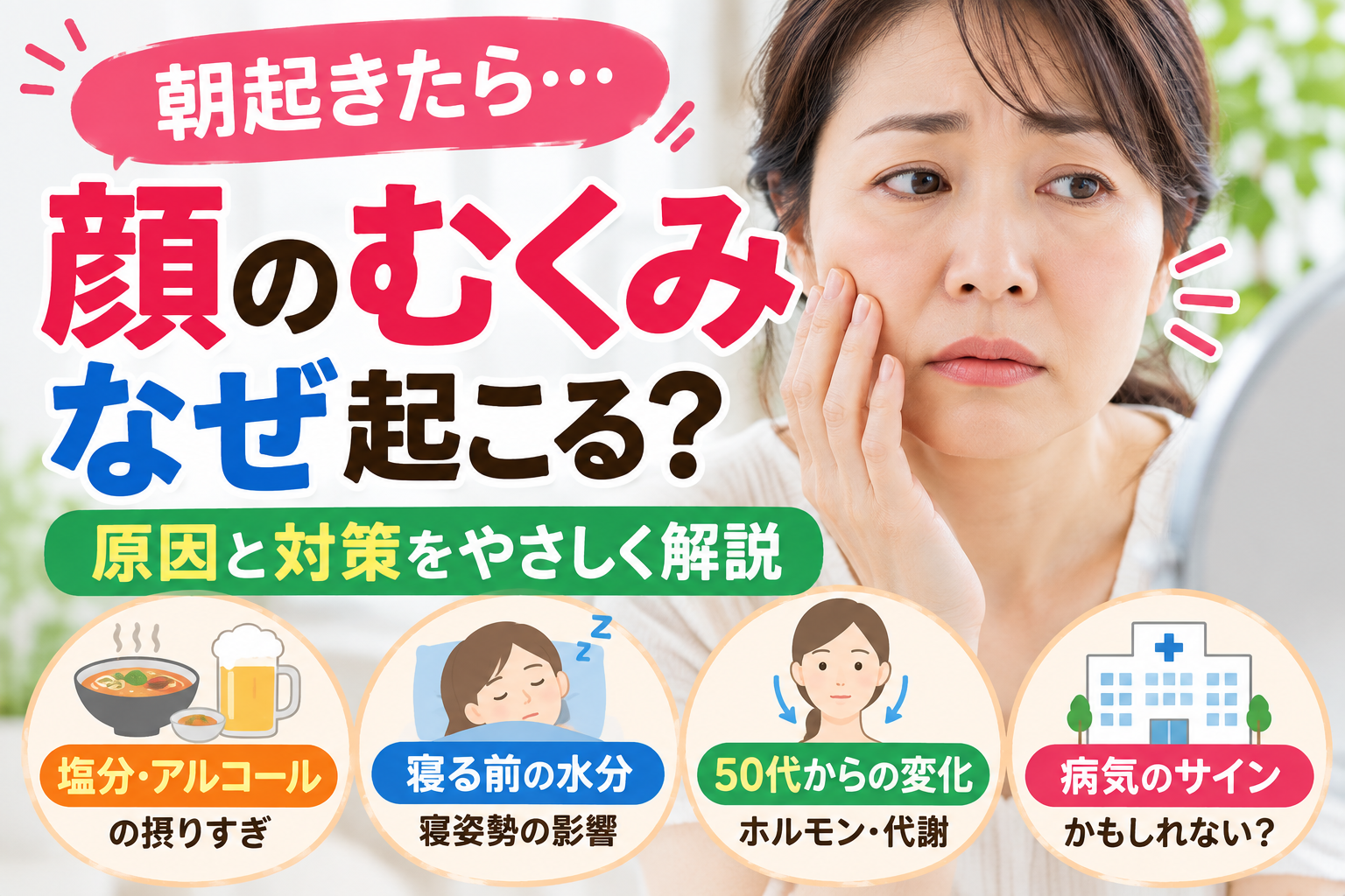 顔のむくみなぜ起こる
